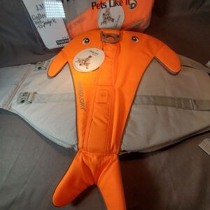 Large, VIVAGLORY Sports Style Dog Life Jacket, Whale-Shape Life Vest